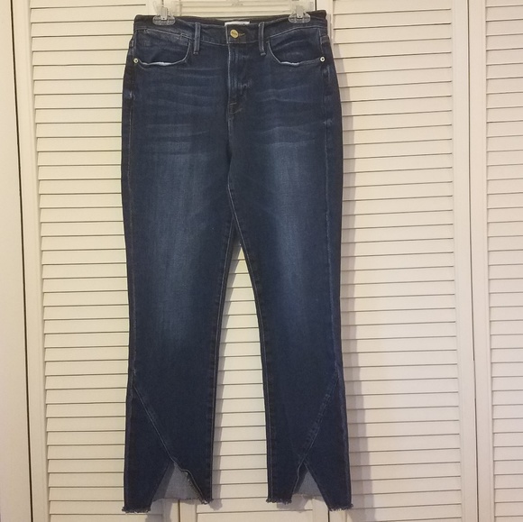 Frame Denim Denim - Frame denim le high straight asymmetrical raw hem
